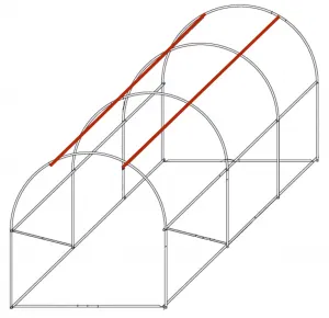 JAKS Záhradný fóliovník 19 mm  2 x 3,5 m s UV filtrom Počet vchodov: 1 - vchodový