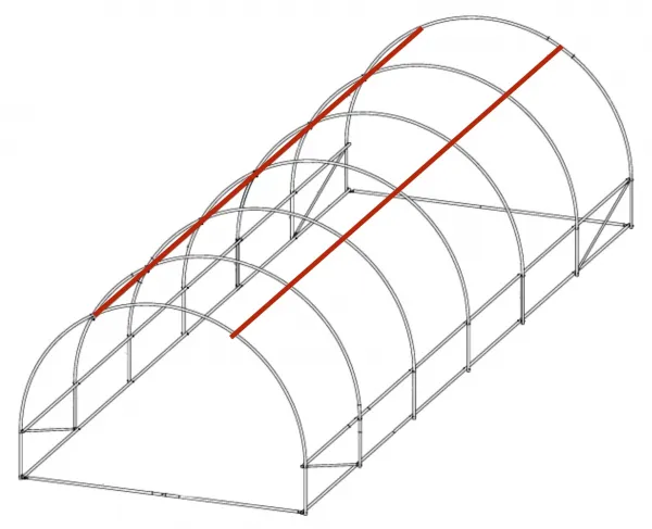 JAKS Záhradný fóliovník 19 mm  3 x 6 m s UV filtrom Počet vchodov: 1 - vchodový