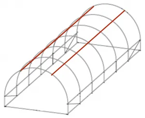 JAKS Záhradný fóliovník 19 mm  3 x 6 m s UV filtrom Počet vchodov: 1 - vchodový