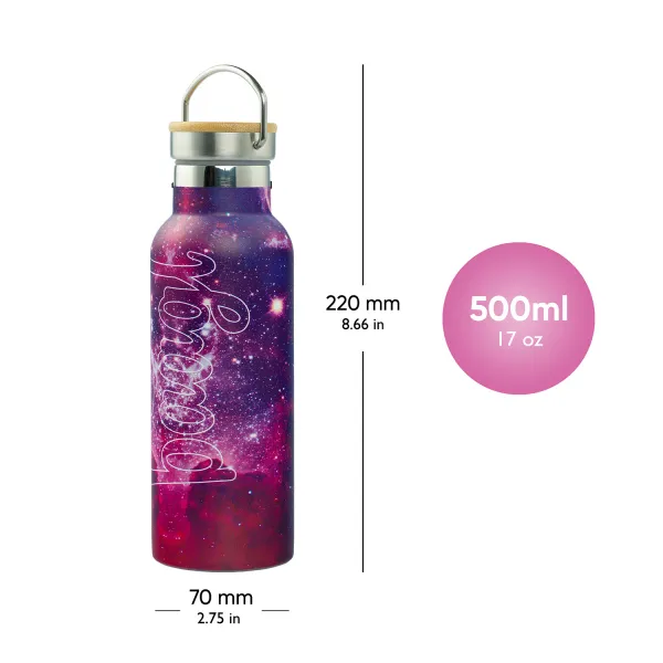 Termofľaša s bambusovým viečkom Galaxy, 500 ml