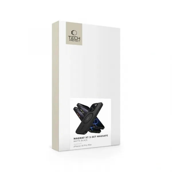 Tech-Protect Magmat XT 3-Set MagSafe kryt na iPhone 16 Pro Max, čierny