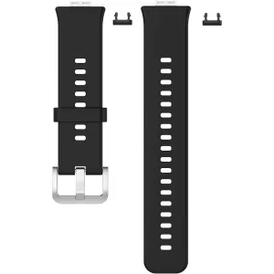 BStrap Silicone remienok na Huawei Watch Fit, black/silver