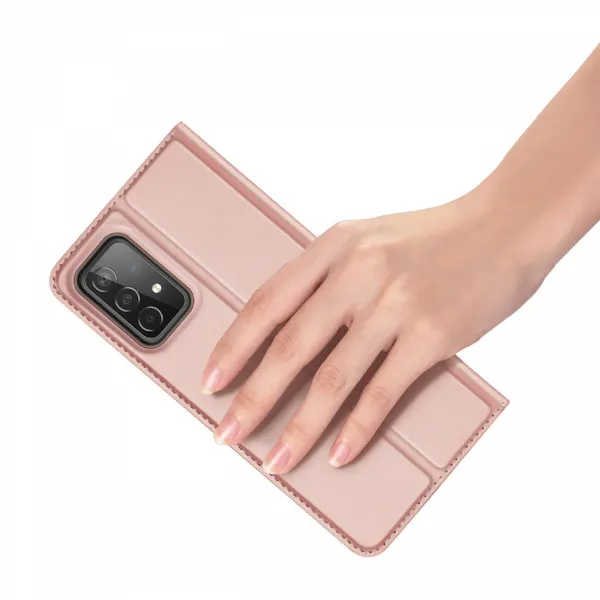 Dux Ducis Skin Pro knižkové kožené puzdro na Samsung Galaxy A73, ružové