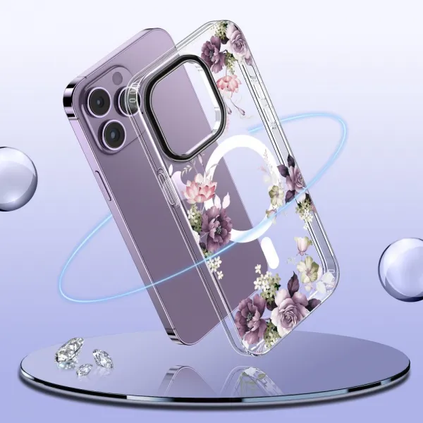 Tech-Protect Magmood MagSafe kryt na iPhone 15 Pro Max, spring floral