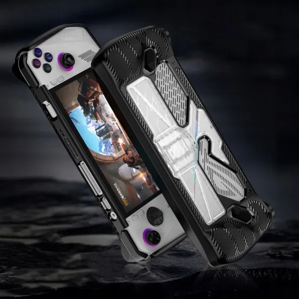 Tech-Protect Defense kryt na Asus Rog Ally, čierny/priesvitný
