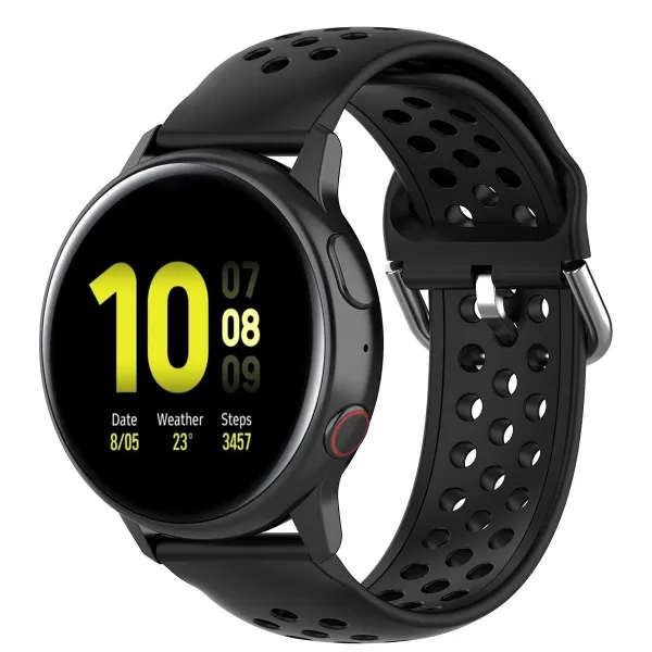 BStrap Silicone Dots remienok na Samsung Galaxy Watch 3 45mm, black (SSG013C09)