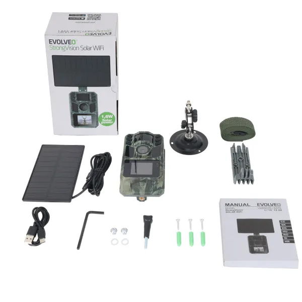 EVOLVEO StrongVision Solar WiFi, fotopasca s WiFi aplikáciou a solárnym panelom
