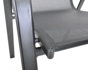 Záhradné kreslo SOFIE kov, čierna látka