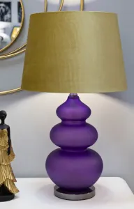 Mauro Ferretti Stolní lampa Milva Three 70 cm zlato-fialová