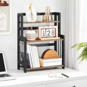 Trojposchodový organizér na korenie, vintage hnedá/čierna