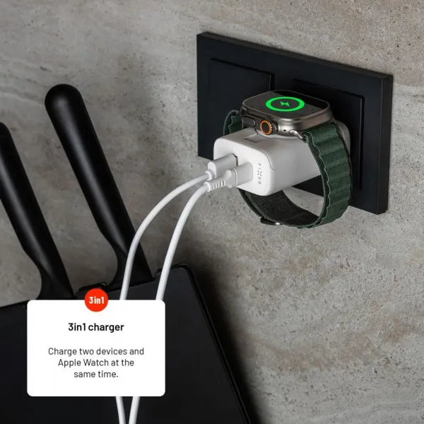 Síťová nabíječka FIXED Power Socket, 33W, bílá
