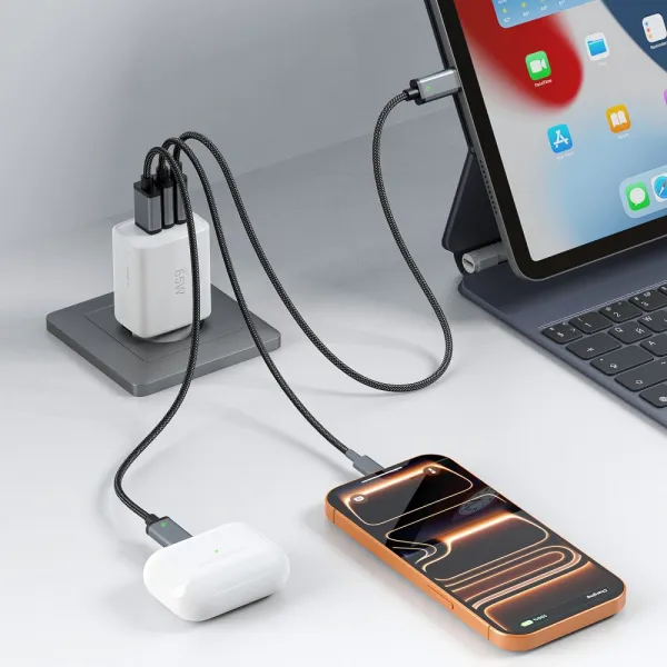 Tech-Protect NCA65W GAN 3-Port Charger PD65W/QC3.0