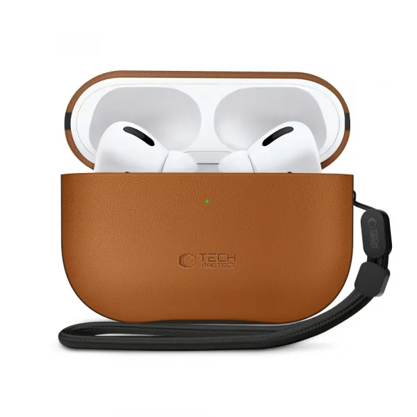 Tech-Protect NaturalFit, Apple AirPods Pro 3, hnedé