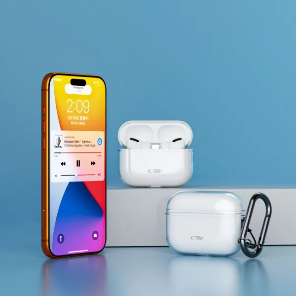 Tech-Protect FlexAir puzdro, Apple AirPods Pro 3, priehľadné