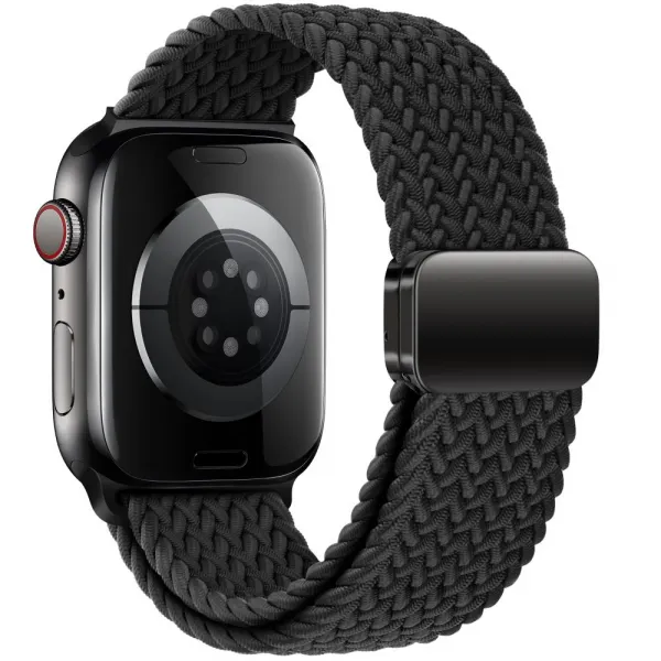 Tech-Protect Nylon Mag remienok na Apple Watch 44/45/46/49mm, black