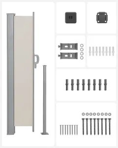 SONGMICS Bočná markíza Orrine 180x350 cm béžová