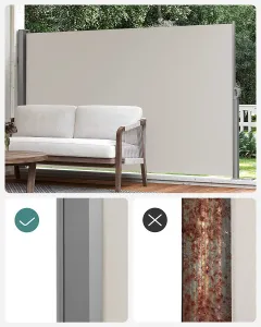 SONGMICS Bočná markíza Orrine 180x350 cm béžová