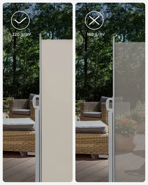 SONGMICS Bočná markíza Orrine 180x350 cm béžová