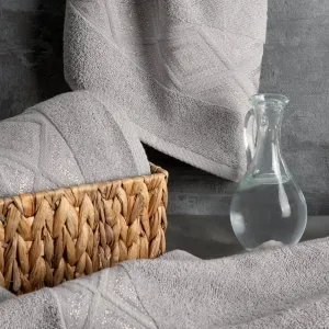 Eurofirany Bavlněný ručník Azari 50x90 cm šedý