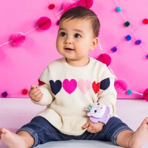Bright Starts Wrist Pals Toy hrkálka na ruku s hryzadielkom Unicorn & Llama 0 m+ 2 ks