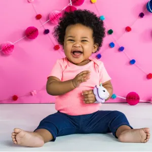 Bright Starts Wrist Pals Toy hrkálka na ruku s hryzadielkom Unicorn & Llama 0 m+ 2 ks