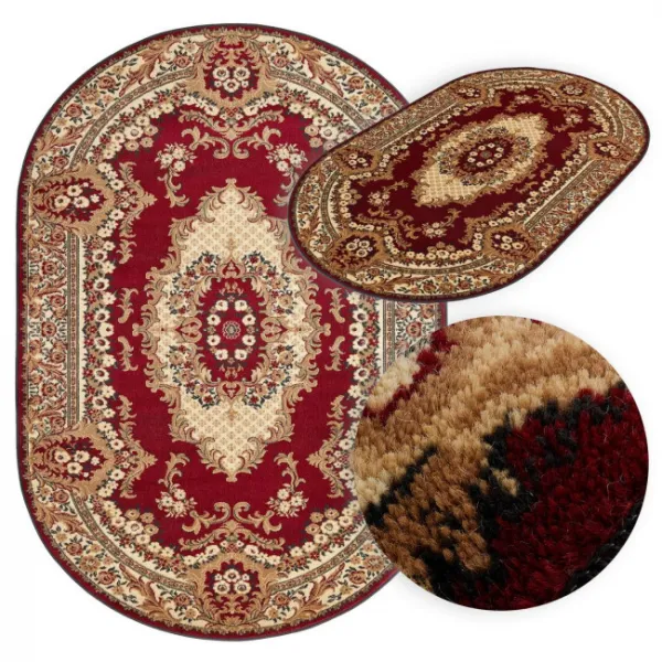 Koberec Agnella Standard kráľovsky bordový ovál
