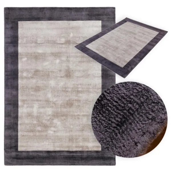 Koberec Blade Border Charcoal strieborný