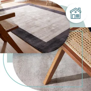 Koberec Blade Border Charcoal strieborný