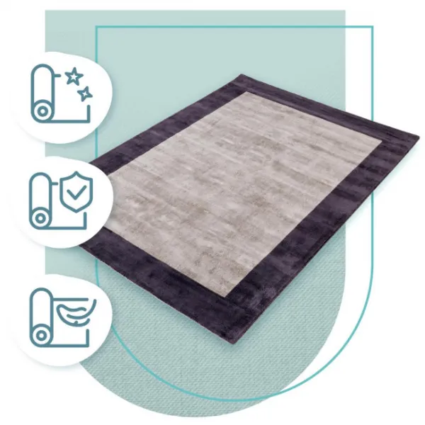 Koberec Blade Border Charcoal strieborný