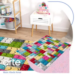 Koberec Agnella Funky Top Super Klocki Amarylis