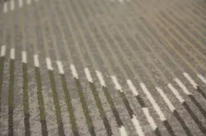 Koberec Ballata Elian Shale geometrický, sivý / zelený