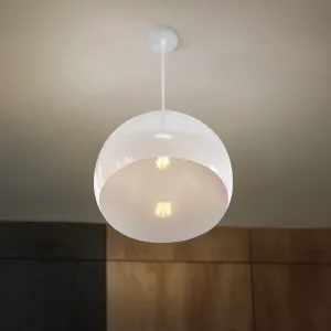 DECOREUM Závesná lampa E27 bielej farby HY-2701
