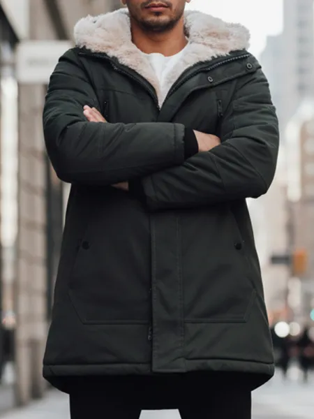 Zimná parka s kapucňou, zelená