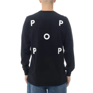 Pop Trading Company Logo Longsleeve "Black White" (POP-NOS-005)