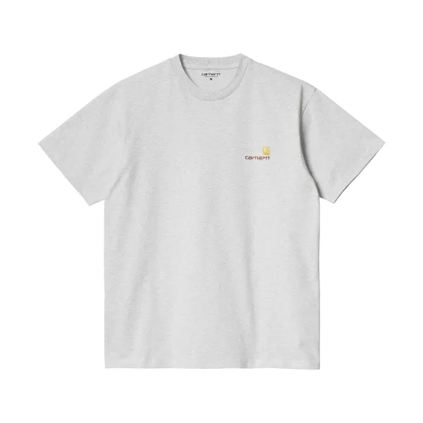 Carhartt WIP T-shirt American Script "Ash Heather" (I029956-482XX)