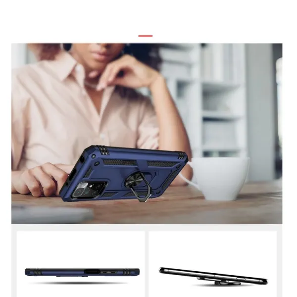 RING Ochranný obal pre Xiaomi Redmi 10 / Redmi 10 2022 modrý