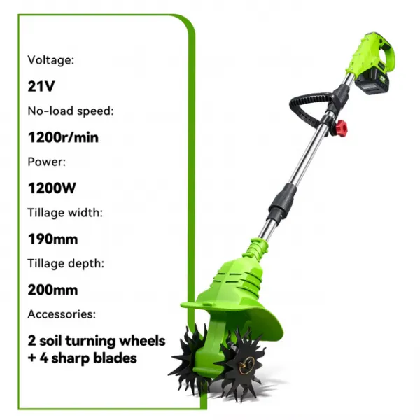 OneVan / ONEGREEN 2v1 najvybavenejší Elektrický kultivátor v našej ponuke na obrábanie pôdy,rotačný kultivátor, vertikutátor Vhodný pre batérie MAKITA 18V. 2 x batérie v cene + nabíjačka
