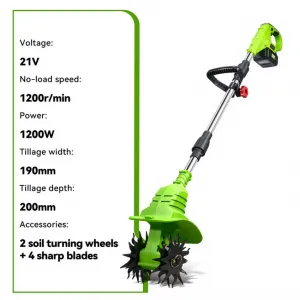 OneVan / ONEGREEN 2v1 najvybavenejší Elektrický kultivátor v našej ponuke na obrábanie pôdy,rotačný kultivátor, vertikutátor Vhodný pre batérie MAKITA 18V. 2 x batérie v cene + nabíjačka