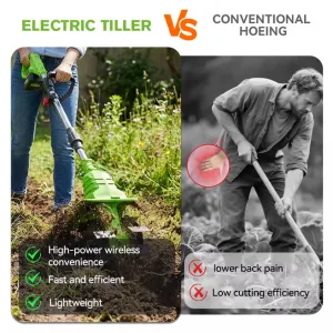 OneVan / ONEGREEN 2v1 najvybavenejší Elektrický kultivátor v našej ponuke na obrábanie pôdy,rotačný kultivátor, vertikutátor Vhodný pre batérie MAKITA 18V. 2 x batérie v cene + nabíjačka