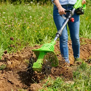 OneVan / ONEGREEN 2v1 najvybavenejší Elektrický kultivátor v našej ponuke na obrábanie pôdy,rotačný kultivátor, vertikutátor Vhodný pre batérie MAKITA 18V. 2 x batérie v cene + nabíjačka