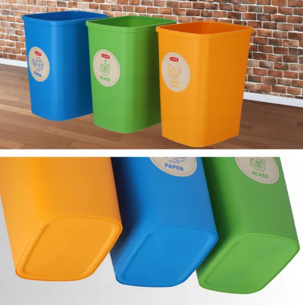 CURVER Set košov na triedený odpad Eco Friendly 3x9L