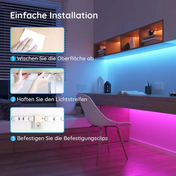 Haushalt International LED - RGB pásek s dálkovým ovládáním, 5 m