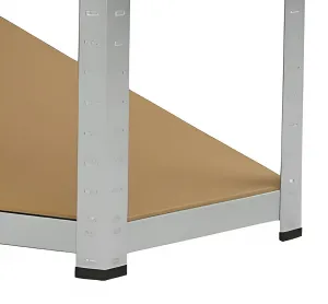 JAKS Skladový policový regál rohový 875 kg RM01 Štandardné skladové regály-výška: 180 cm, Štandardné skladové regály-šírka: 90 cm, Štandardné skladov…