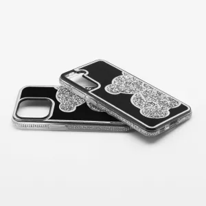 OEM Teddy Bear kryt pre Apple iPhone 17 Pro Max, Strieborný