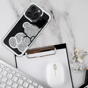 OEM Teddy Bear kryt pre Apple iPhone 17 Pro Max, Strieborný
