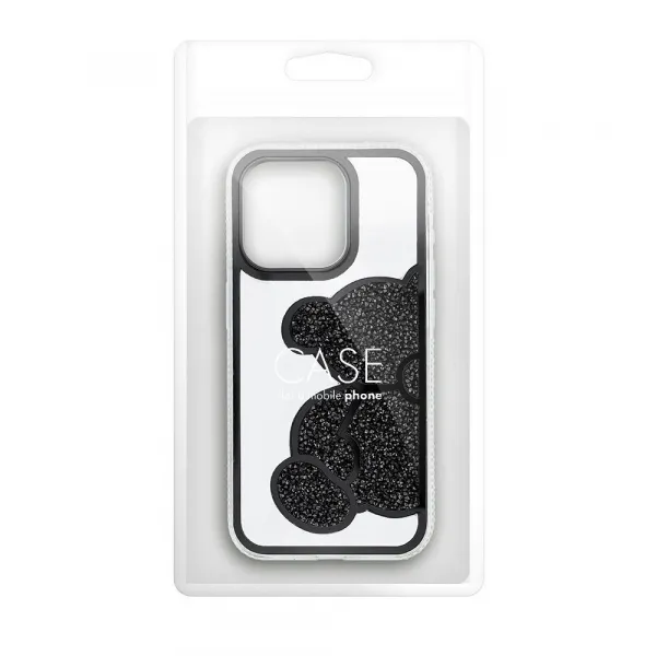 OEM Teddy Bear kryt pre Apple iPhone 17 Pro Max, Čierny