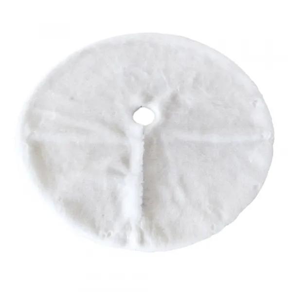 Umelá kožušina pod vianočný stromček, biela, 90x90, RABITO