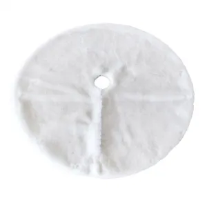 Umelá kožušina pod vianočný stromček, biela, 90x90, RABITO