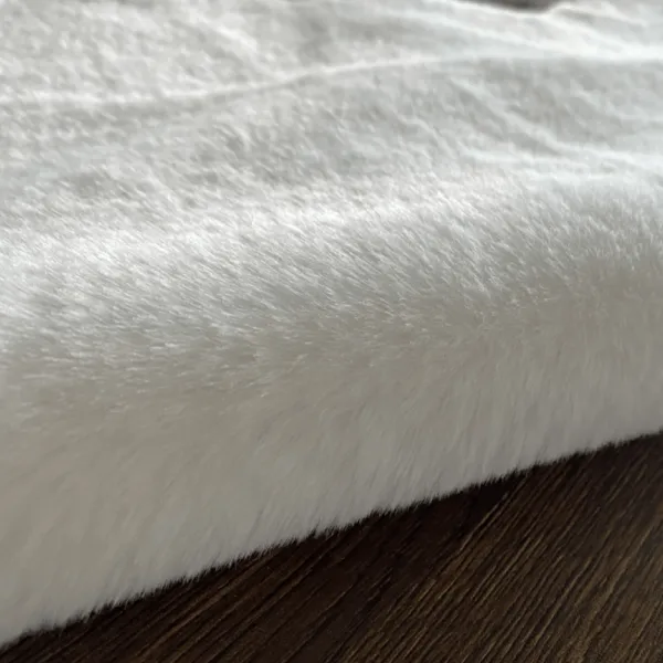 Umelá kožušina pod vianočný stromček, biela, 90x90, RABITO