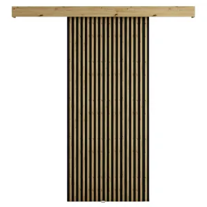 Posuvné dvere, čierna/dub artisan, MODEN 90 1